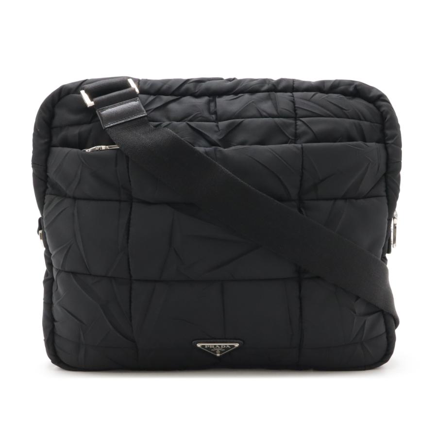 PRADA プラダ ショルダーバッグ 斜め掛け キルティング シワ加工