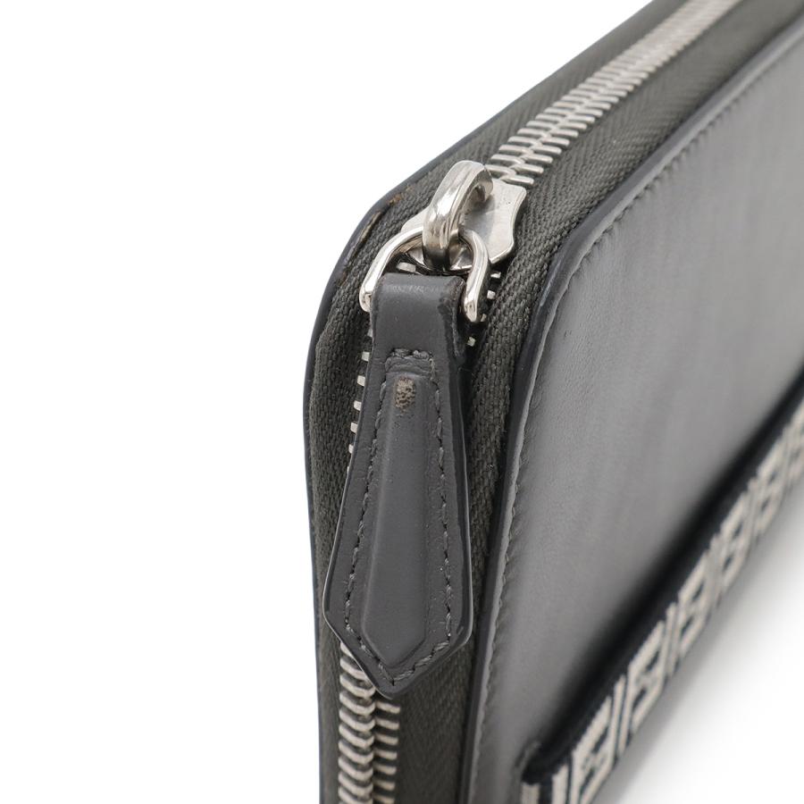 FENDI フェンディ ズッカ ロゴバンド トラベルウォレット ラウンドファスナー 長財布 オーガナイザー レザー グレー シルバー金具 7M0276 | FENDI | 03