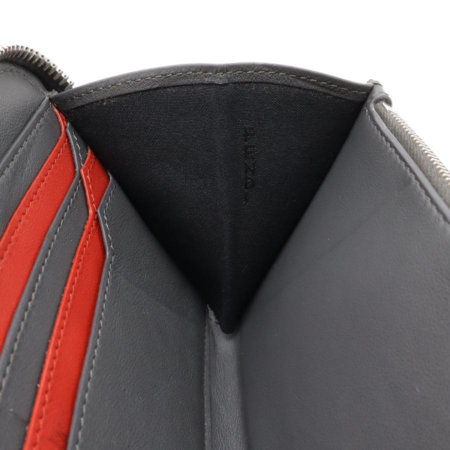 FENDI フェンディ ズッカ ロゴバンド トラベルウォレット ラウンドファスナー 長財布 オーガナイザー レザー グレー シルバー金具 7M0276 | FENDI | 06