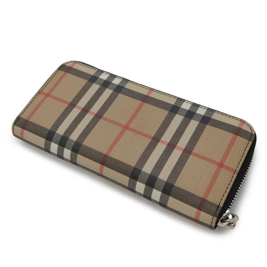 BURBERRY バーバリー ノバチェック チェック柄 ラウンドファスナー 長財布 PVC レザー ベージュ ブラック ボルドー シルバー金具 | BURBERRY | 01