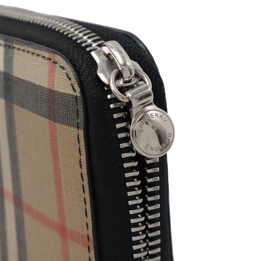 BURBERRY バーバリー ノバチェック チェック柄 ラウンドファスナー 長財布 PVC レザー ベージュ ブラック ボルドー シルバー金具 | BURBERRY | 03