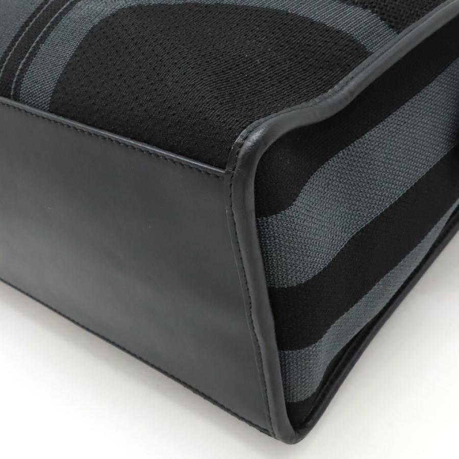 FENDI フェンディ ビジネスバッグ ハンドバッグ ロゴ メッシュ レザー ブラック 黒 グレー シルバー金具 ショルダー欠品 7VA400 | FENDI | 02