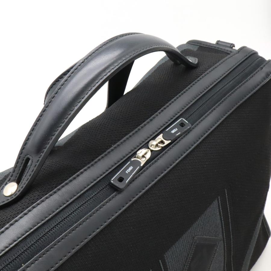 FENDI フェンディ ビジネスバッグ ハンドバッグ ロゴ メッシュ レザー ブラック 黒 グレー シルバー金具 ショルダー欠品 7VA400 | FENDI | 04