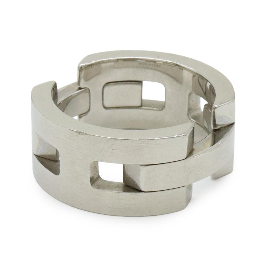 HERMES エルメス ターボ リング 指輪 メタル シルバー #60 日本