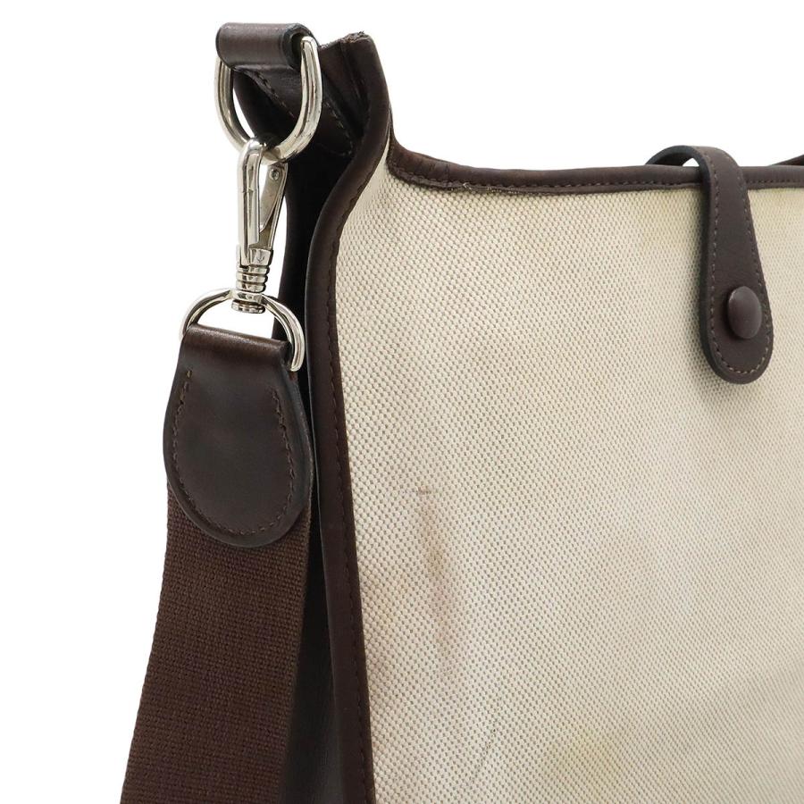 HERMES エルメス エヴリン エブリンI エブリン1 PM ショルダーバッグ 肩掛け トワルアッシュ レザー ナチュラル ダークブラウン □E刻印 | HERMES | 03