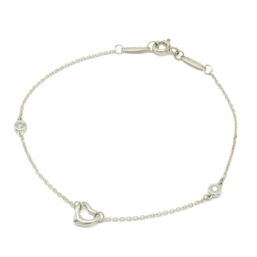 TIFFANY&Co. ティファニー エルサ ペレッティ ダイヤモンド バイザヤード オープンハート ブレスレット Ag925 シルバー D0.06ct | TIFFANY&Co.
