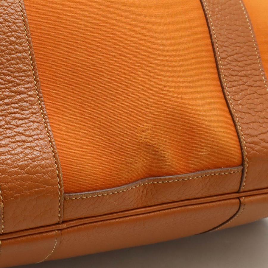 HERMES エルメス ガーデンパーティPM トートバッグ ハンドバッグ トワルオフィシエ キャンバス レザー ポティロン オレンジ シルバー金具 □I刻印 | HERMES | 08