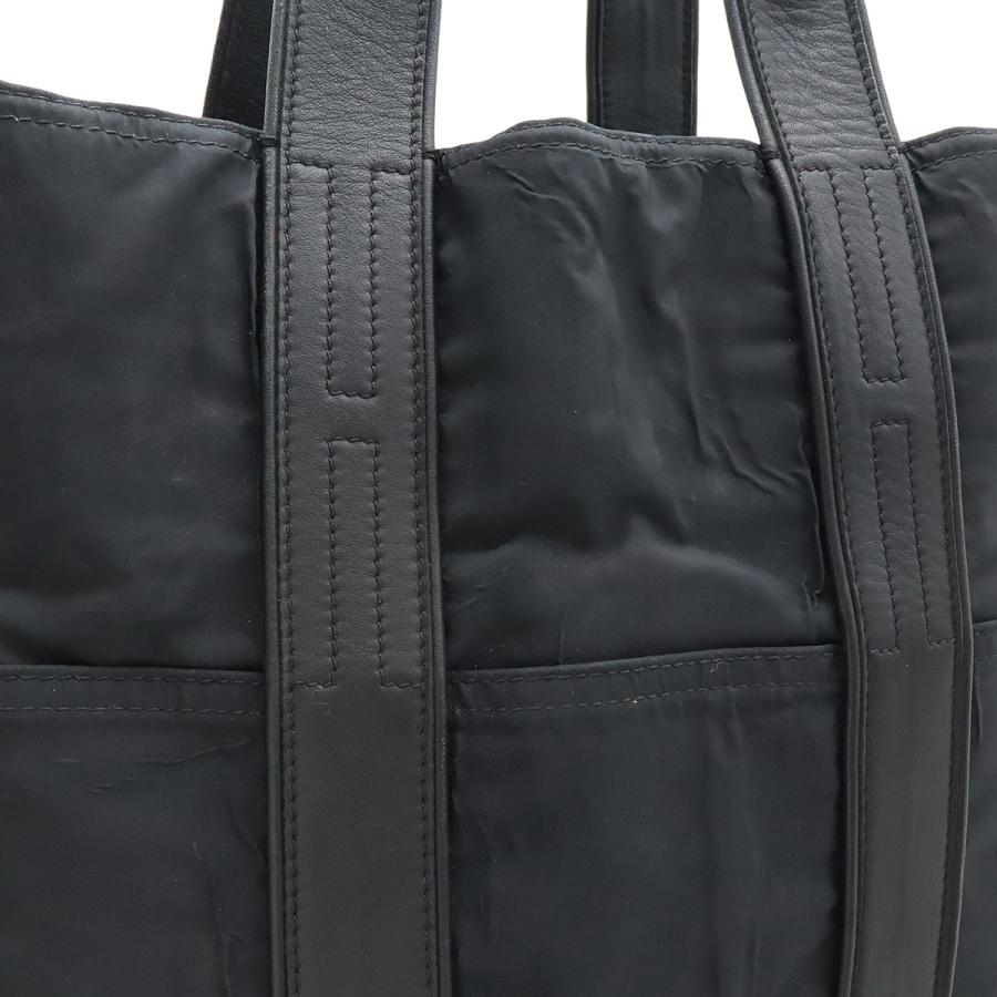 HERMES エルメス アカプルコ カバスMM トートバッグ ラージトート ハンドバッグ 縦長 ナイロン レザー ブラック 黒 | HERMES | 06