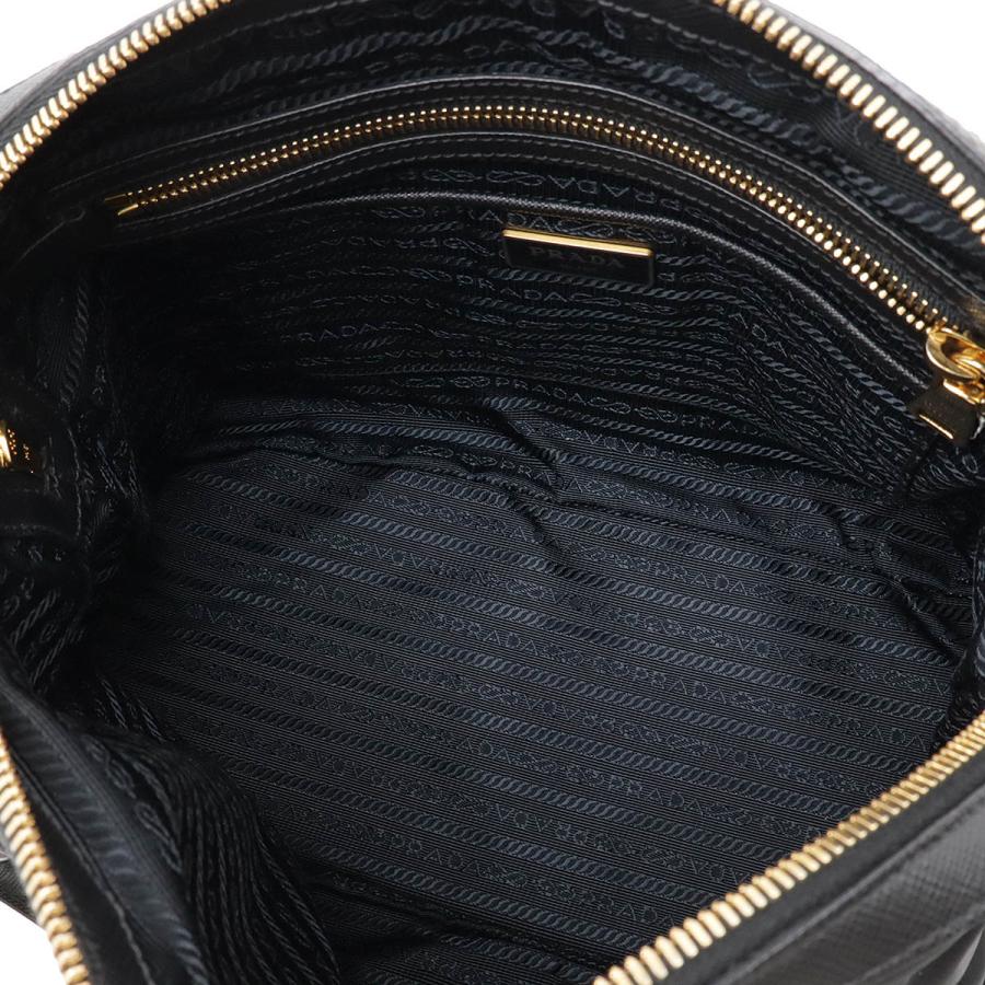 PRADA プラダ ハンドバッグ ナイロン サフィアーノ レザー NERO 黒 ブラック ゴールド金具 国内アウトレット購入品 ストラップ欠品 | PRADA | 05