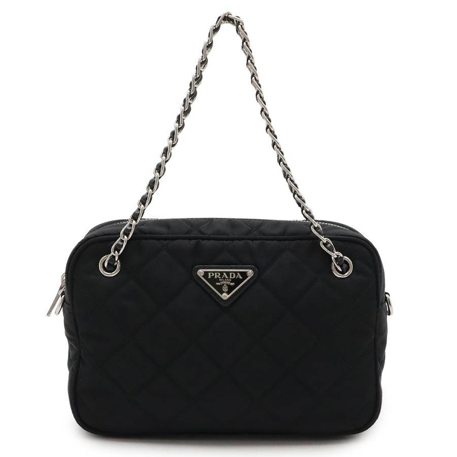 PRADA キルティング ショルダーバッグ NERO PRADA（プラダ） TESSUTO IMPUNTU キルティング ショルダーバッグ