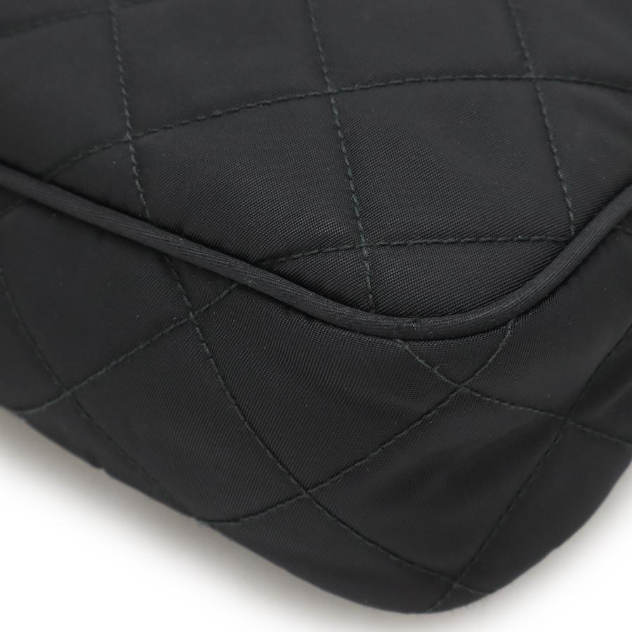 PRADA プラダ TESSUTO IMPUNTU キルティング ショルダーバッグ ナイロン レザー NERO ブラック 黒 国内アウトレット購入品 1BH910 | PRADA | 02