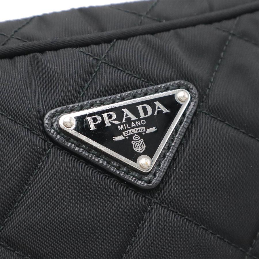 PRADA プラダ TESSUTO IMPUNTU キルティング ショルダーバッグ ナイロン レザー NERO ブラック 黒 国内アウトレット購入品 1BH910 | PRADA | 03