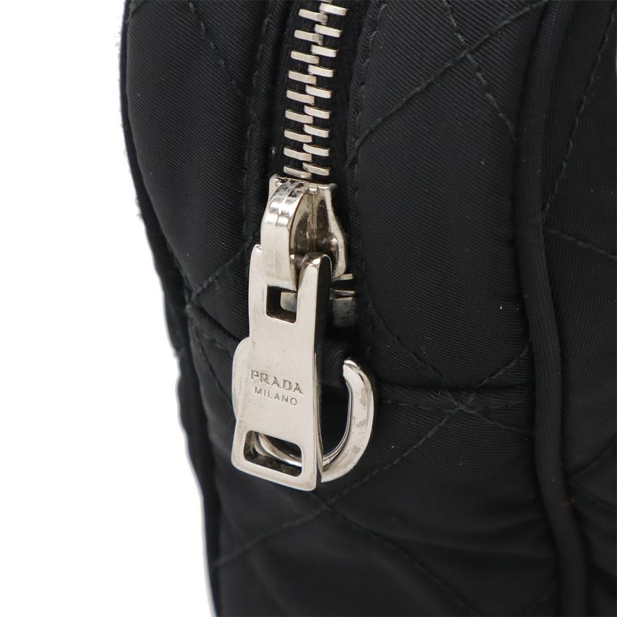 PRADA プラダ TESSUTO IMPUNTU キルティング ショルダーバッグ ナイロン レザー NERO ブラック 黒 国内アウトレット購入品 1BH910 | PRADA | 04