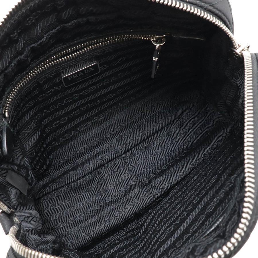PRADA プラダ TESSUTO IMPUNTU キルティング ショルダーバッグ ナイロン レザー NERO ブラック 黒 国内アウトレット購入品 1BH910 | PRADA | 06