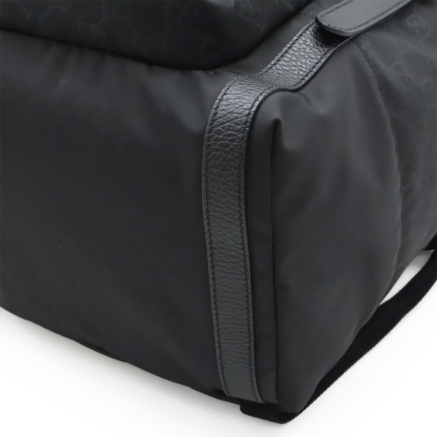 GUCCI グッチ GGナイロン バックパック リュックサック デイパック ナイロン レザー 黒 ブラック シルバー金具 387071 | GUCCI | 02