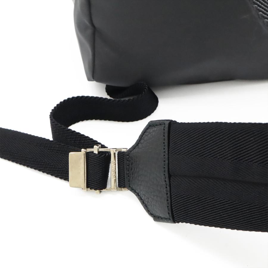 GUCCI グッチ GGナイロン バックパック リュックサック デイパック ナイロン レザー 黒 ブラック シルバー金具 387071 | GUCCI | 04