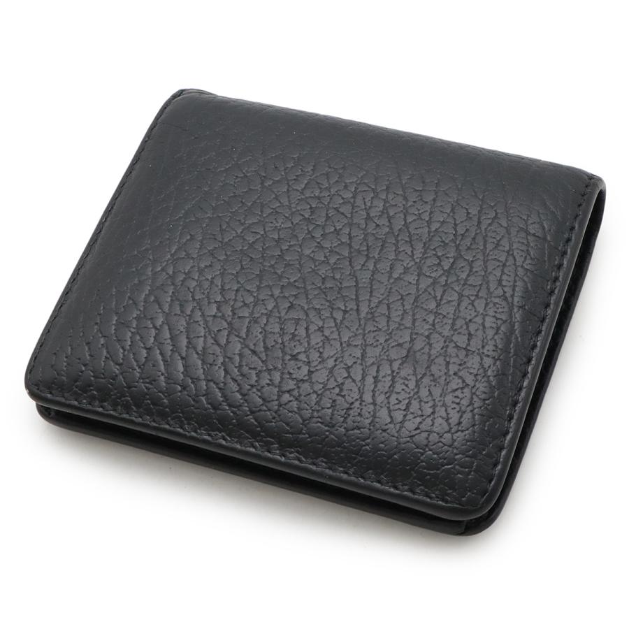 Maison Margiela メゾン マルジェラ バイフォールドウォレット 2つ折財布 二つ折り財布 レザー ブラック 黒 シルバー金具 S56UI0140 |  | 01