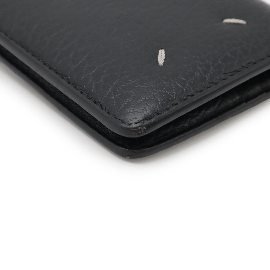 Maison Margiela メゾン マルジェラ バイフォールドウォレット 2つ折財布 二つ折り財布 レザー ブラック 黒 シルバー金具 S56UI0140 |  | 02