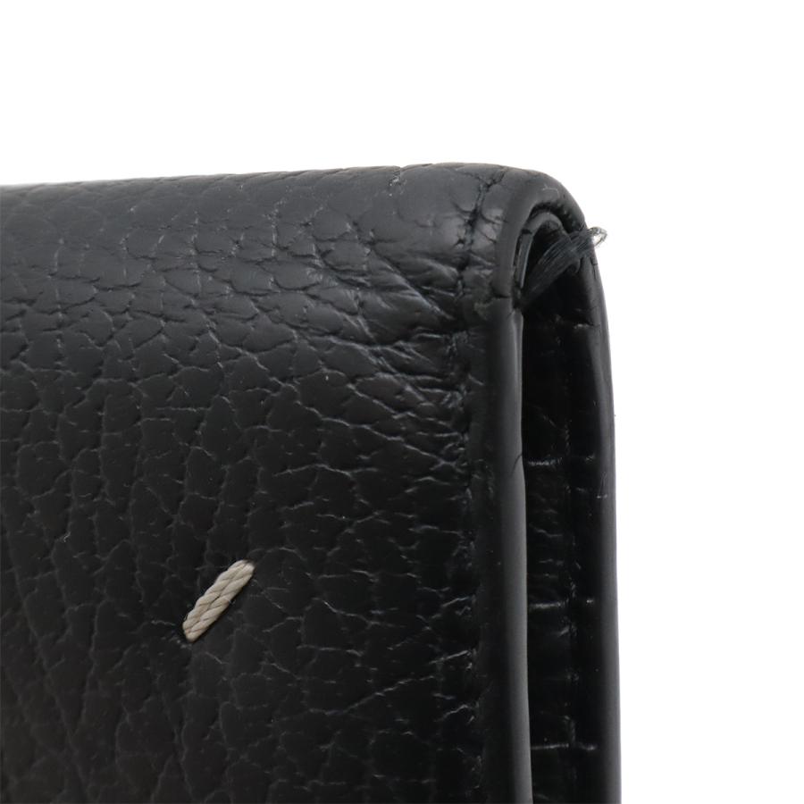 Maison Margiela メゾン マルジェラ バイフォールドウォレット 2つ折財布 二つ折り財布 レザー ブラック 黒 シルバー金具 S56UI0140 |  | 03