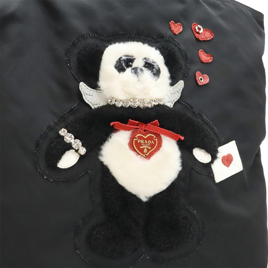 PRADA ハート柄 トートバック美品 PRADA・バッグ・ショッピング トートバッグ 2WAY ハート柄 ナイロン