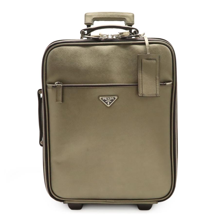 PRADA プラダ キャリーケース キャリーバッグ トラベルバッグ 旅行 サフィアーノレザー PIOMBO シャンパンゴールド系 国内ブティック購入品 VV031M | PRADA