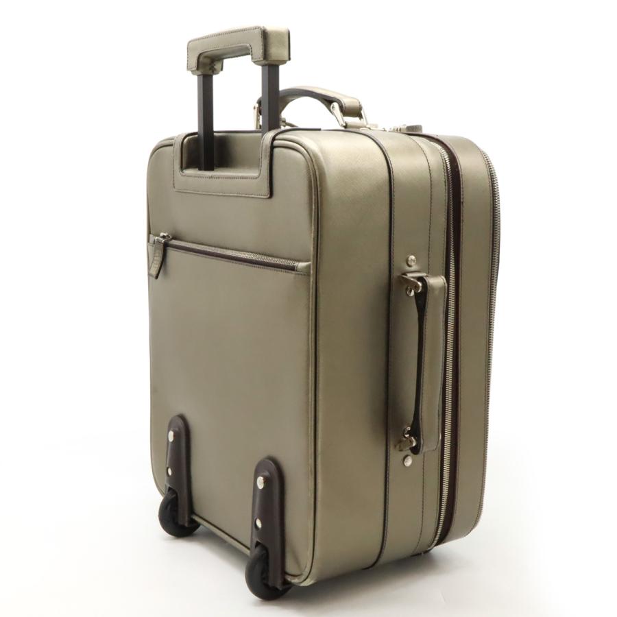 PRADA プラダ キャリーケース キャリーバッグ トラベルバッグ 旅行 サフィアーノレザー PIOMBO シャンパンゴールド系 国内ブティック購入品 VV031M | PRADA | 01