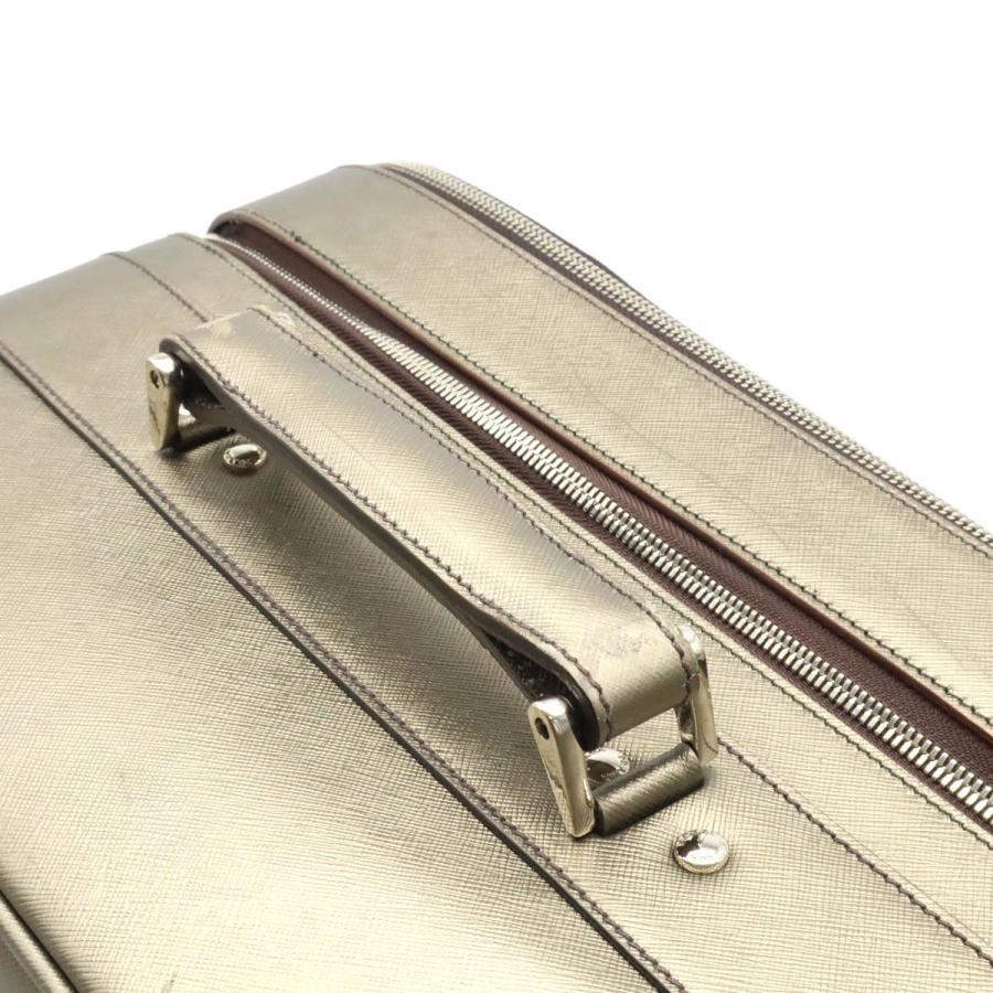 PRADA プラダ キャリーケース キャリーバッグ トラベルバッグ 旅行 サフィアーノレザー PIOMBO シャンパンゴールド系 国内ブティック購入品 VV031M | PRADA | 06