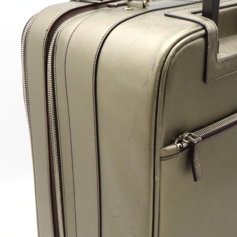 PRADA プラダ キャリーケース キャリーバッグ トラベルバッグ 旅行 サフィアーノレザー PIOMBO シャンパンゴールド系 国内ブティック購入品 VV031M | PRADA | 07