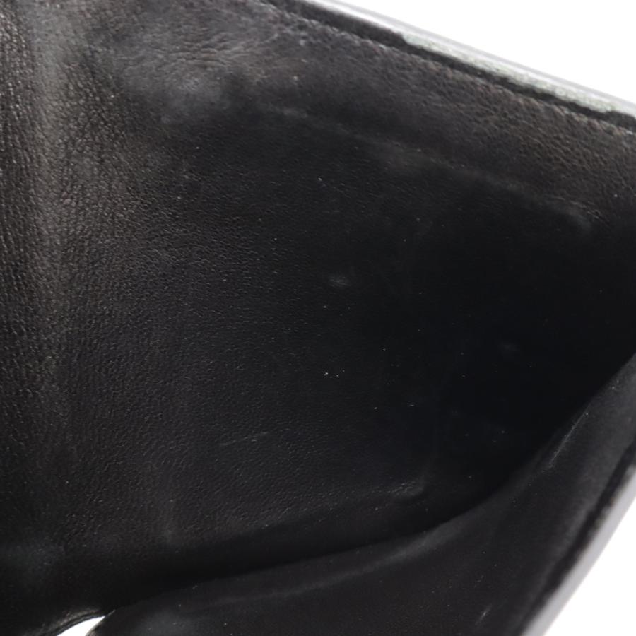 HERMES エルメス ベアンコンパクト 2つ折り財布 二つ折り財布 レザー ブラック 黒 シルバー金具 □H刻印 | HERMES | 06
