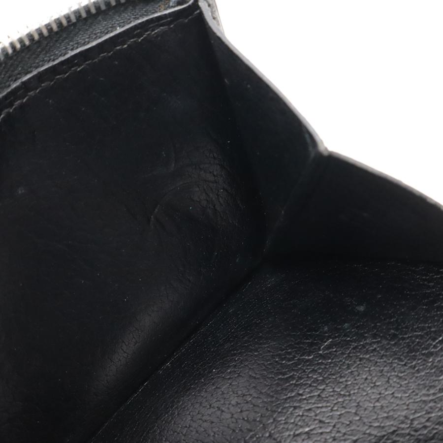 HERMES エルメス ベアンコンパクト 2つ折り財布 二つ折り財布 レザー ブラック 黒 シルバー金具 □H刻印 | HERMES | 08