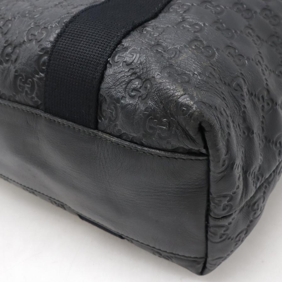 GUCCI グッチ グッチシマ パラナ ウェブループ トートバッグ ラージトート ショルダーバッグ ラバーコーティングレザー ブラック 黒 | GUCCI | 02
