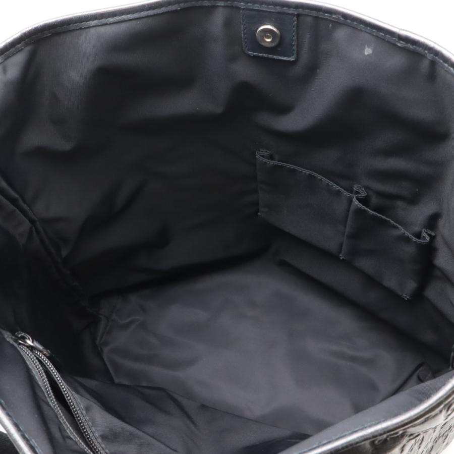 GUCCI グッチ グッチシマ パラナ ウェブループ トートバッグ ラージトート ショルダーバッグ ラバーコーティングレザー ブラック 黒 | GUCCI | 05