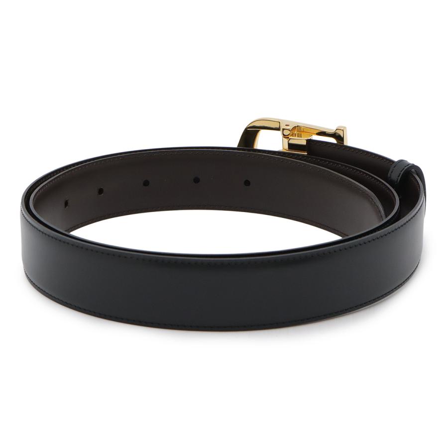 Cartier カルティエ C アロンジェ リバーシブル ベルト レザー ブラック 黒 ダークブラウン ゴールド金具 実寸約96cm カット済 L5000171 | Cartier | 01