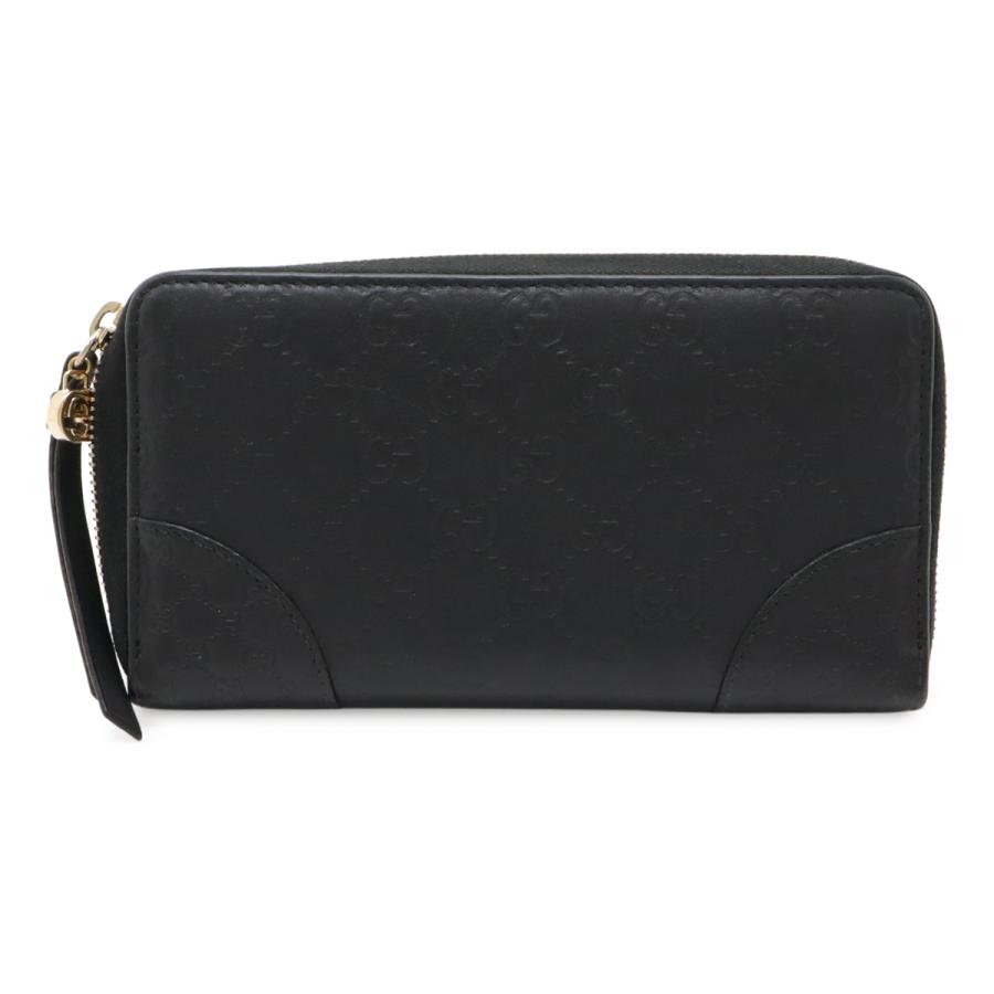 GUCCI グッチ BREE ブリー グッチシマ マイクログッチシマ ラウンドファスナー 長財布 レザー ブラック 黒 ゴールド金具 323397 | GUCCI