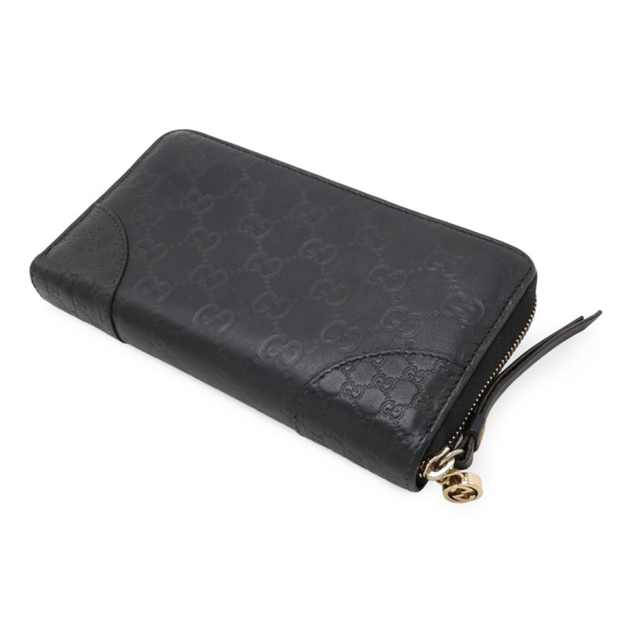 GUCCI グッチ BREE ブリー グッチシマ マイクログッチシマ ラウンドファスナー 長財布 レザー ブラック 黒 ゴールド金具 323397 | GUCCI | 01