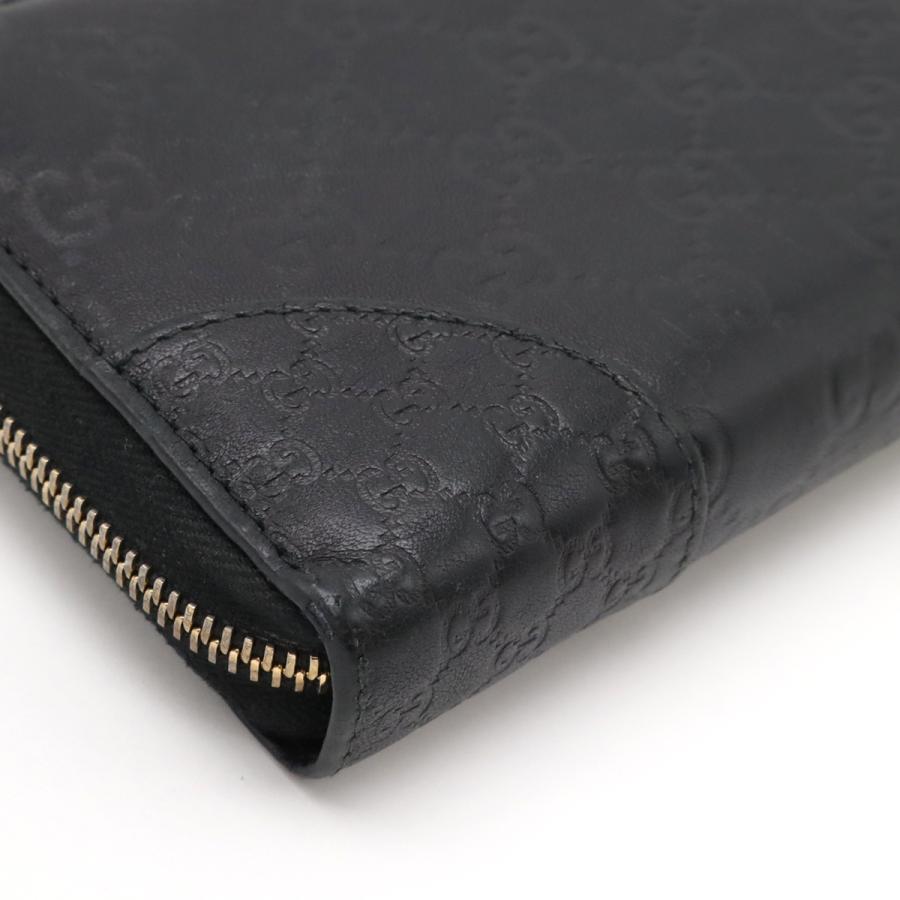 GUCCI グッチ BREE ブリー グッチシマ マイクログッチシマ ラウンドファスナー 長財布 レザー ブラック 黒 ゴールド金具 323397 | GUCCI | 02
