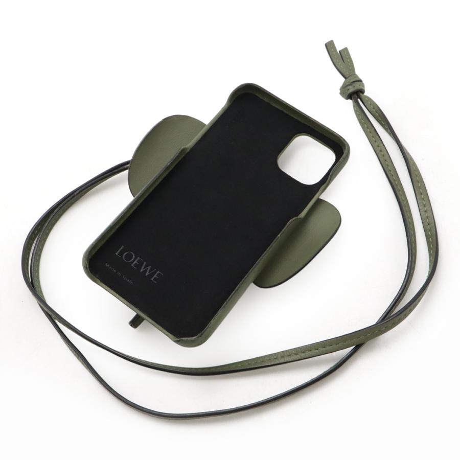 LOEWE ロエベ エレファントカバー iPhone11 Pro スマホケース 携帯カバー ゾウ 象 アニマルモチーフ ネックストラップ付 レザー | LOEWE | 01