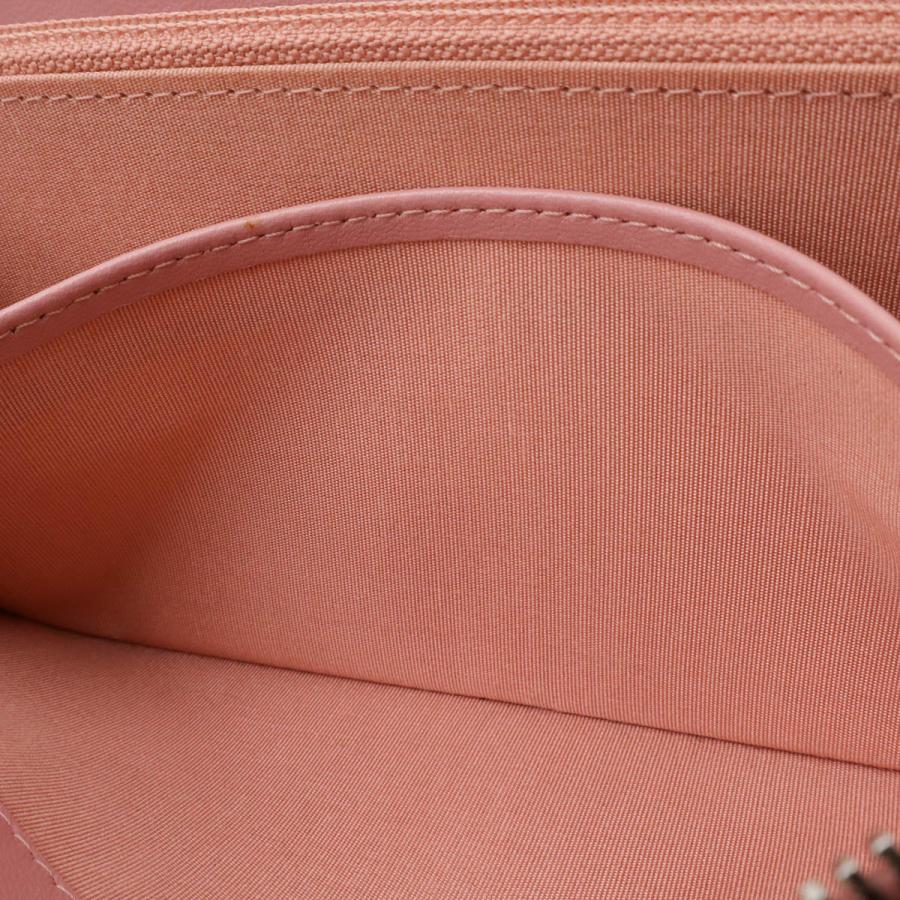 CHANEL シャネル Vステッチ ココマーク ラウンドファスナー 長財布 キルティング ラムスキン レザー ピンク シルバー金具 A82258 | CHANEL | 07