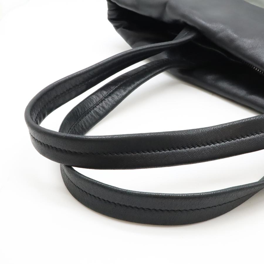 PRADA プラダ トートバッグ ショルダートート ナイロン ナッパレザー バイカラー NERO ブラック 黒 グレー シルバー金具 | PRADA | 03