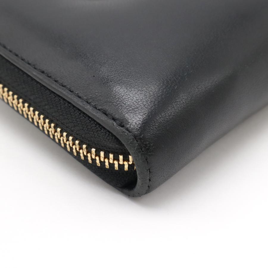 ANYA HINDMARCH アニヤ ハインドマーチ チャビー ラウンドファスナー 長財布 レザー ブラック 黒 ゴールド金具 | ANYA HINDMARCH | 02
