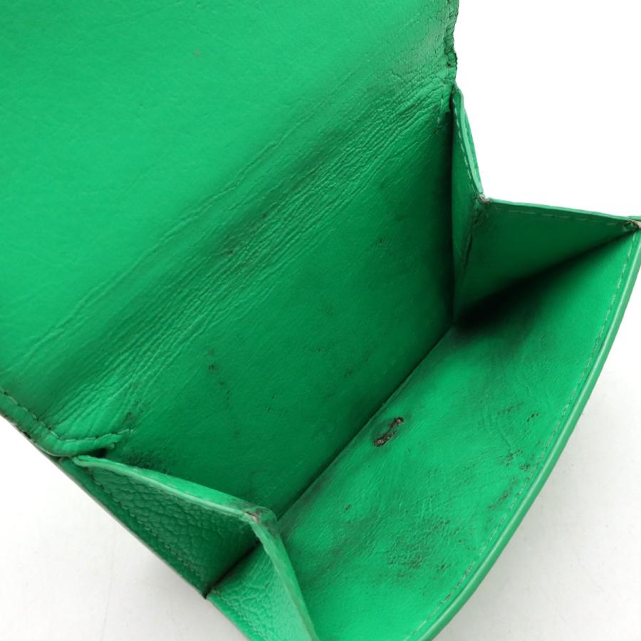 BALENCIAGA バレンシアガ CASH MINI WALLET キャッシュ ミニウォレット 3つ折財布 三つ折り財布 レザー グリーン 緑 594312 | BALENCIAGA | 07