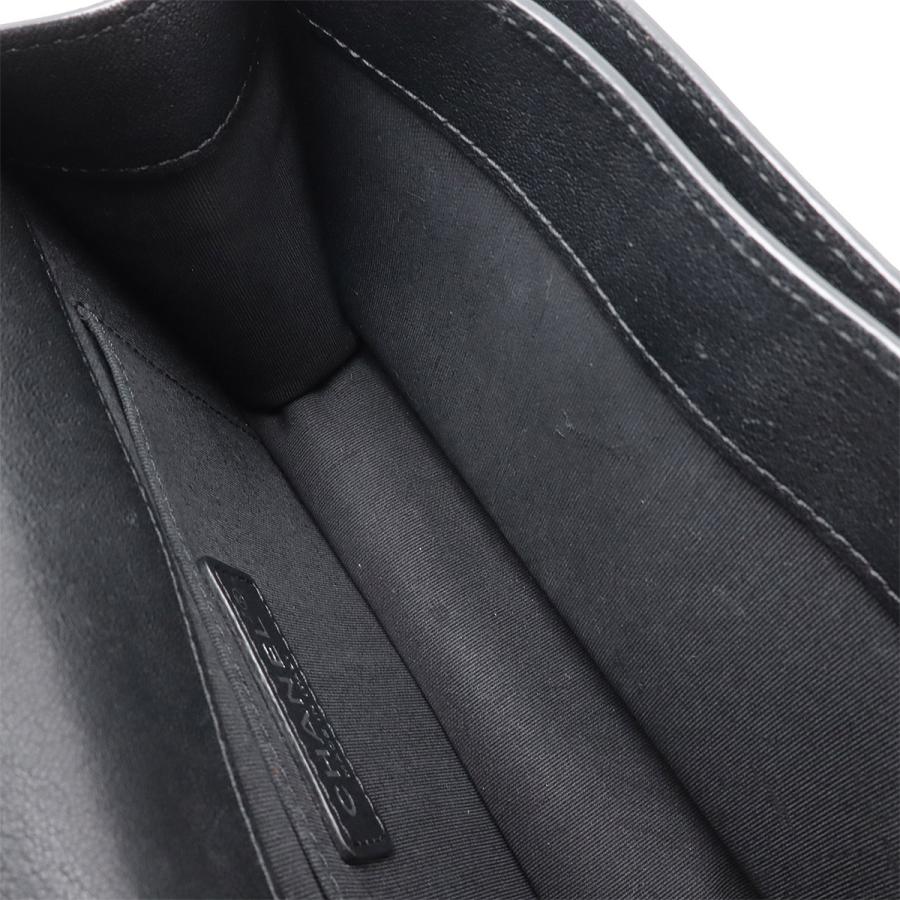 CHANEL シャネル ハーフココ ココマーク ダブルチェーンショルダー ショルダーバッグ レザー ブラック 黒 シルバー金具 | CHANEL | 05