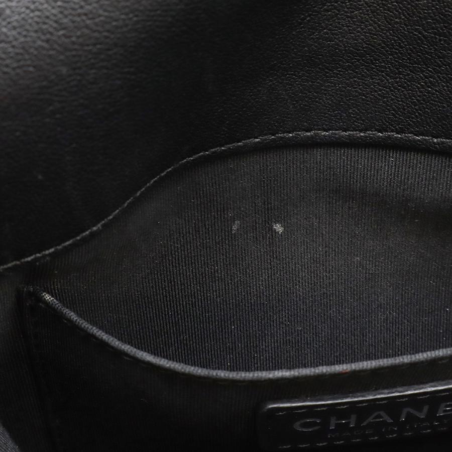 CHANEL シャネル ハーフココ ココマーク ダブルチェーンショルダー ショルダーバッグ レザー ブラック 黒 シルバー金具 | CHANEL | 06