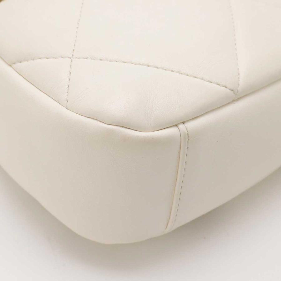 CHANEL シャネル ココマーク チェーンステッチ カメラバッグ チェーンショルダーバッグ ポシェット ラムスキン アイボリー ブラック | CHANEL | 02