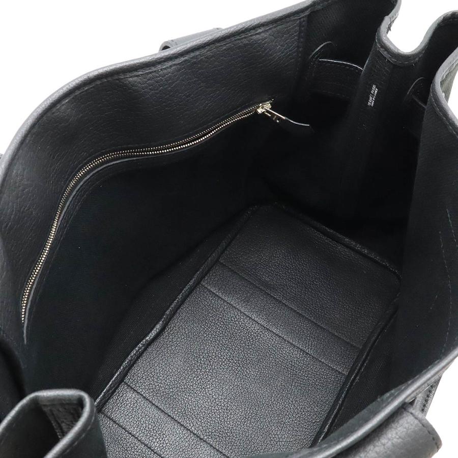 HERMES エルメス プティット サンチュールMM トートMM トートバッグ ハンドバッグ キャンバス レザー ブラック 黒 シルバー金具 □J刻印 | HERMES | 04