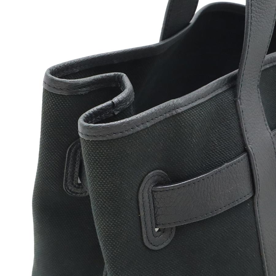 HERMES エルメス プティット サンチュールMM トートMM トートバッグ ハンドバッグ キャンバス レザー ブラック 黒 シルバー金具 □J刻印 | HERMES | 05