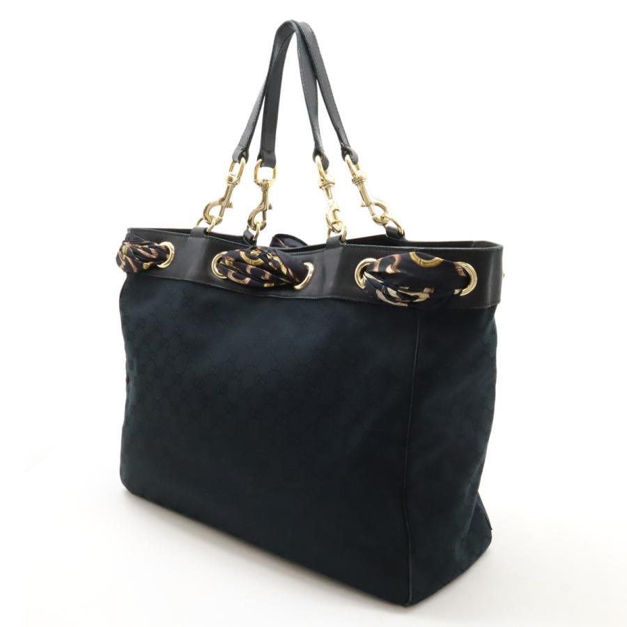 GUCCI グッチ GGキャンバス スカーフ付き トートバッグ ショルダーバッグ ショルダートート 肩掛け ブラック 黒 153033 | GUCCI | 01