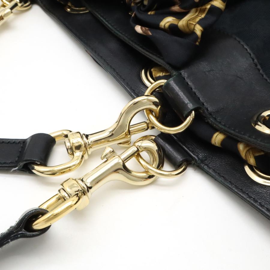 GUCCI グッチ GGキャンバス スカーフ付き トートバッグ ショルダーバッグ ショルダートート 肩掛け ブラック 黒 153033 | GUCCI | 05