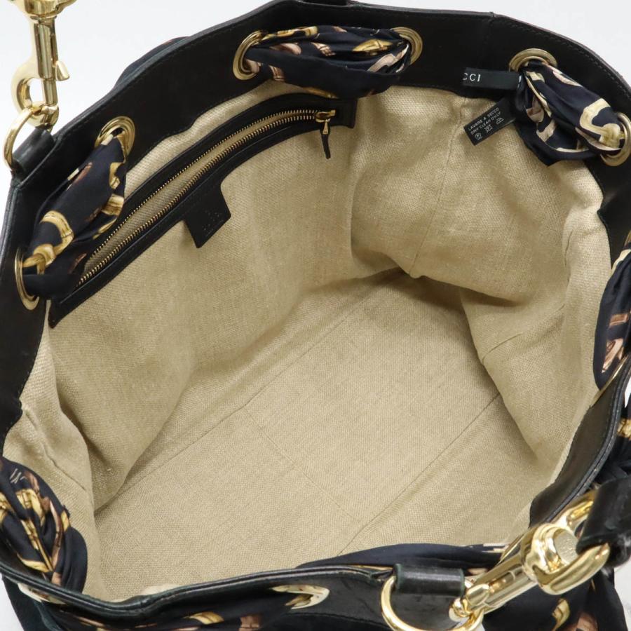 GUCCI グッチ GGキャンバス スカーフ付き トートバッグ ショルダーバッグ ショルダートート 肩掛け ブラック 黒 153033 | GUCCI | 06