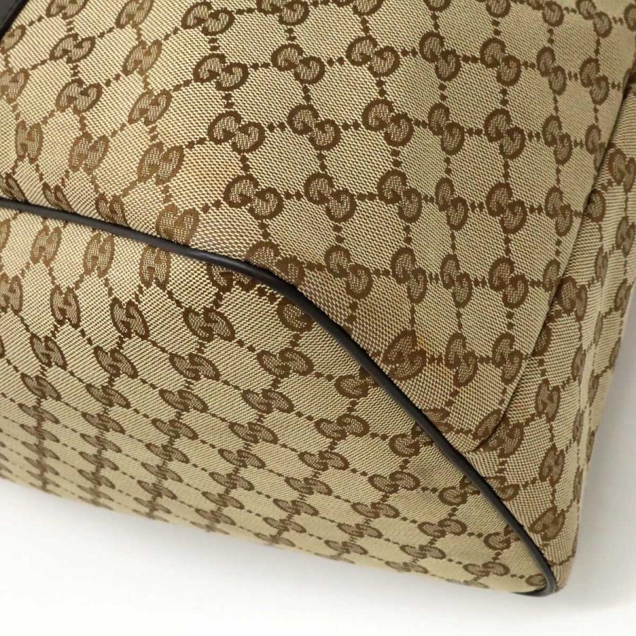 GUCCI グッチ GGキャンバス トートバッグ ラージトート ショルダーバッグ カーキベージュ ダークブラウン シルバー金具 アウトレット品 | GUCCI | 02